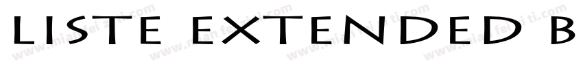 Liste Extended Bold Italic字体转换